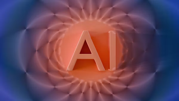 Illustration representing artificial intelligence and semiconductor technology